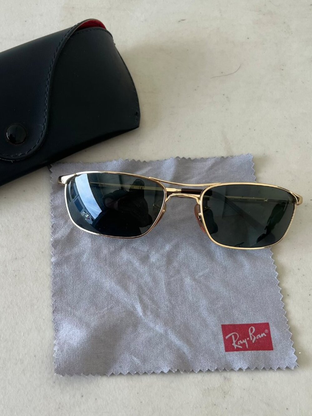 Ray-Ban Gold Frame Sunglasses